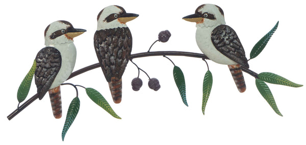 Kookaburra Trio on a Branch